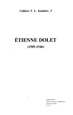 Étienne Dolet (1509-1546)
