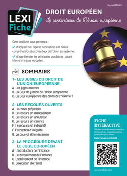 Droit européen - Le contentieux de l'Union européenne