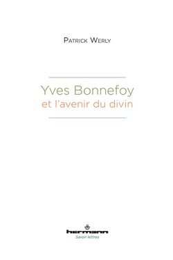 Yves Bonnefoy et l'avenir du divin