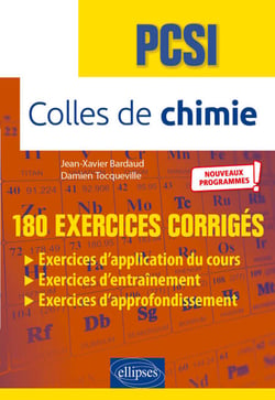 Colles de chimie - PCSI - Programme 2021