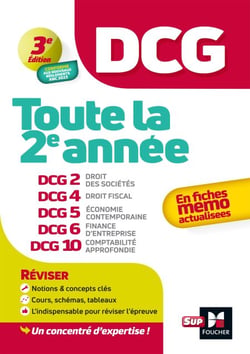 DCG - Toute la 2e année du DCG 2, 4, 5, 6, 10 en fiches - Révision