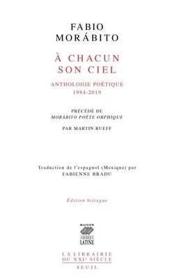 À chacun son ciel - Anthologie poétique. 1984-2019
