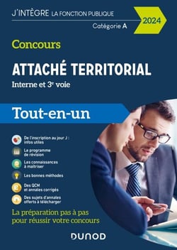 Concours Attaché territorial Interne et 3e voie 2024 - Tout-en-un
