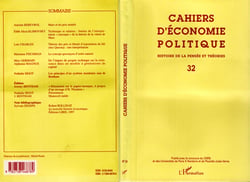 Cahiers d'économie politique n°32 - Histoire de la pensée et théorie