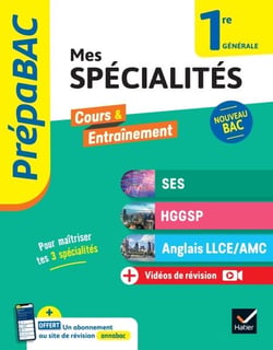 Prépabac - Mes spécialités SES, HGGSP, Anglais LLCE/ AMC 1re générale - 2026-2027 - tout-en-un (programme de Première)