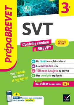 Prépabrevet - SVT 3e - Brevet 2027 - cours, méthodes &amp; sujets de brevet corrigés