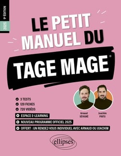 Le Petit Manuel du TAGE MAGE - 3 tests blancs + 120 fiches de cours + 600 questions + 600 vidéos