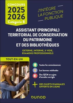 Concours Assistant (principal) territorial de conservation du patrimoine et des bibliothèques - 2025 - Tout en un - Concours 2025