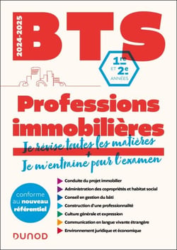 BTS Professions immobilières - Réforme Nouveau programme - 2024-2025 - 1re et 2e années