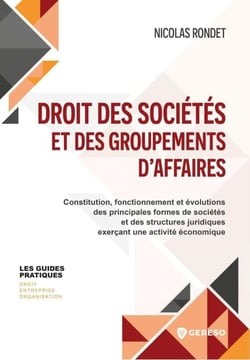 Droit des sociétés et des groupements d'affaires - Constitution, fonctionnement et évolutions des principales formes de sociétés et des structures juridiques exerçant une activité économique