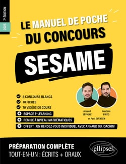 Le Manuel de POCHE du concours SESAME - 60 fiches, 60 vidéos de cours, 6 tests, 500 questions + corrigés en vidéo