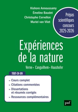 Expériences de la nature (Verne, Canguilhem, Haushofer) - Épreuves français-philosophie - Prépas scientifiques Concours 2025-2026