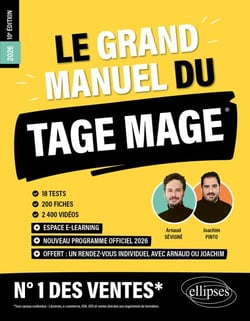 Le Grand Manuel du TAGE MAGE – N°1 DES VENTES - 18 tests blancs + 200 fiches de cours + 2000 vidéo