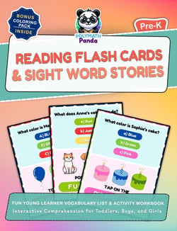 Reading Flash Cards &amp; Sight Word Stories for Pre-K: Fun Young Learner Vocabulary List &amp; Activity Workbook | Interactive Comprehension for Toddlers, Boys, and Girls