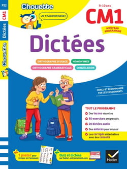 Dictées CM1 - Cahier de soutien nouveau programme - Leçons et exercices corrigés