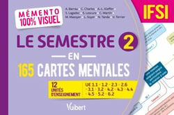 Mémento 100% visuel Le semestre 2 en 165 cartes mentales IFSI - 12 unités d'enseignement : UE 1.1, 1.2, 2.3, 2.6, 3.1, 3.2, 4.2, 4.3, 4.4, 4.5, 5.2, 6.2