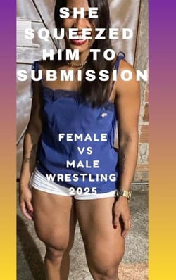 She Squeezed Him to Submission Female vs Male Wrestling 2025