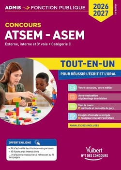 Concours ATSEM et ASEM 2026-2027 - Tout-en-un - Externe, interne et 3e voie - Catégorie C