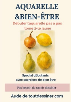 Aquarelle &amp; bien-être - débuter l'aquarelle pas à pas tome 2- le jaune