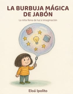 La burbuja mágica de jabón - La niña llena de luz y imaginación