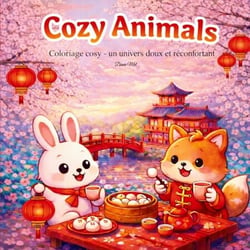 Cozy Animals - Coloriage cosy - un univers doux et réconfortant