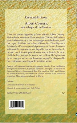 ALBERT COSSERY, UNE ÉTHIQUE DE LA DÉRISION