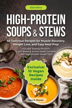 High-Protein Soups &amp; Stews: 40 Delicious Recipes for Muscle Recovery, Weight Loss, and Easy Meal Prep.