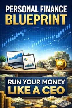 Personal Finance Blueprint - Run Your Money Like A CEO- Including FREE Ultimate Finance Tracker (Google Sheets)
