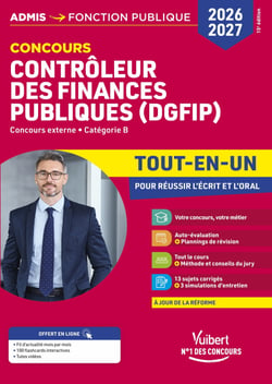 Concours Contrôleur des Finances publiques (DGFIP) 2026-2027 - Tout-en-un - Externe - Catégorie B