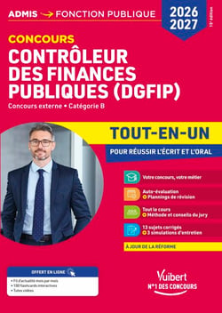Concours Contrôleur des Finances publiques (DGFIP) 2026-2027 - Tout-en-un - Externe - Catégorie B