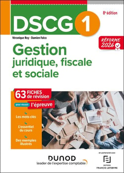 DSCG 1 Gestion juridique, fiscale et sociale - Fiches 2026