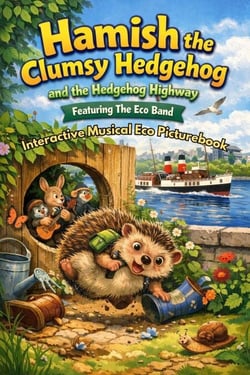 Hamish the Clumsy Hedgehog and the Hedgehog Highway: Interactive Musical Wildlife Adventure for Children: A Heartwarming Hedgehog Story About Friendship, Nature and Conservation.