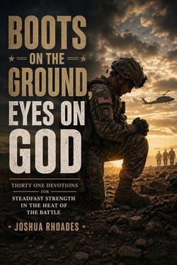 Boots on the Ground, Eyes on God - Thirty One Devotions for Steadfast Strength in the Heat of the Battle - God and Country Devotions