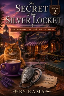 The Secret of the Silver Locket - A Cinnamon Cat Café Cozy Mystery (Book 2), #2