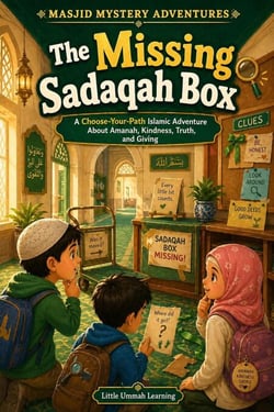 The Missing Sadaqah Box: A Choose-Your-Path Islamic Adventure About Amanah, Kindness, Truth, and Giving - Masjid Mystery Adventures, #2