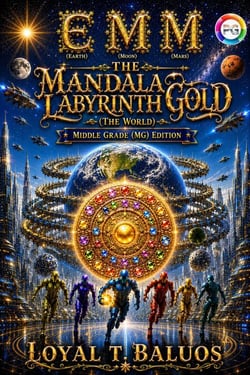 EMM (Earth) (Moon) (Mars) The Mandala Labyrinth Gold (The World) Middle Grade (MG) Edition
