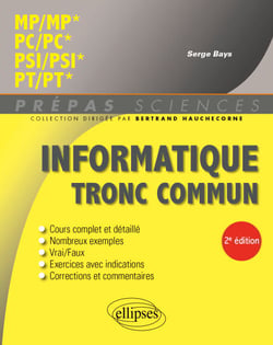 Informatique tronc commun - MP/MP* - PC/PC* - PSI/PSI* - PT/PT*