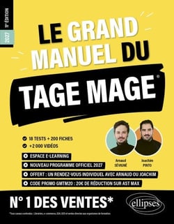Le Grand Manuel du TAGE MAGE – N°1 DES VENTES - 18 tests blancs + 200 fiches de cours + 2000 vidéo