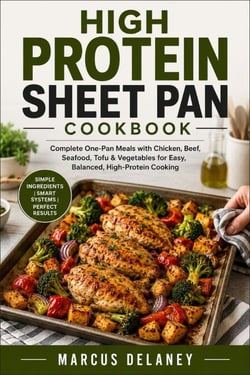 High Protein Sheet Pan Cookbook - Complete One-Pan Meals with Chicken, Beef, Seafood, Tofu &amp; Vegetables for Easy, Balanced, High-Protein Cooking