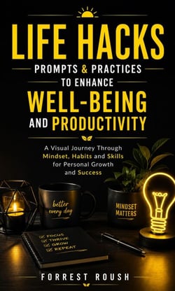 Life Hacks: Prompts &amp; Practices to Enhance Well-being and Productivity - A Visual Journey Through Mindset, Habits and Skills for Personal Growth and Success