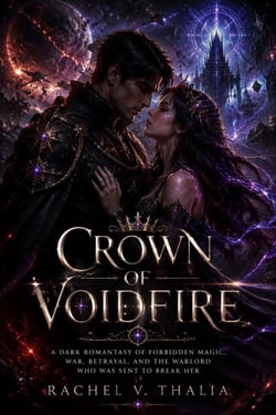 Crown of Voidfire - A Dark Romantasy of Forbidden Magic, War, Betrayal, and the Warlord Who Was Sent to Break Her