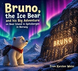Bruno, the Ice Bear and His Big Adventure of the Bear Island in Spitzbergen in Norway