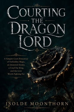 Courting the Dragon Lord - A Dark Fae Romantasy of a Veil Between Worlds, a Dragon's Vow, and the Crown Built on Blood