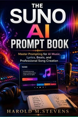 THE SUNO AI PROMPT BOOK - Master Prompting for AI Music, Lyrics, Beats, and Professional Song Creation
