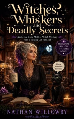 Witches, Whiskers and Deadly Secrets: Addictive Cozy Midlife Witch Mystery with a Talking Cat Familiar (Moonstone Hollow Mysteries Book 1) - Moonstone Hollow Mysteries, #1