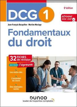 DCG 1 - Fondamentaux du droit - Fiches - Réforme 2026-2027