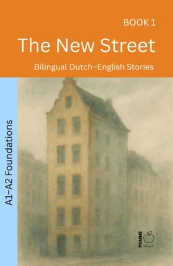The New Street: Bilingual Dutch–English Stories - The 52 Story Method – Foundations (A1–A2), #1