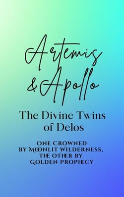 Artemis and Apollo, The Divine Twins of Delos: One Crowned by Moonlit Wilderness, the other by Golden Prophecy