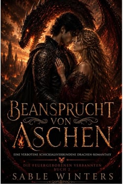 Von Ash Beansprucht - Eine verbotene Schicksalsgefährten-Drachenwandler-Romantasy  (Die Fireborn-Exilanten – Band 2)