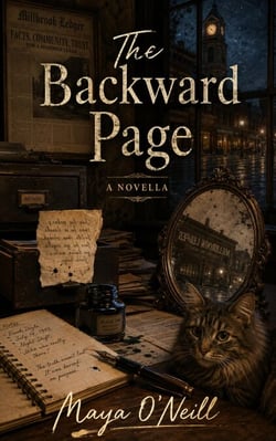 The Backward Page - A Small-Town Cozy Mystery of Buried Secrets, Second Chances, and One Very Suspicious Cat